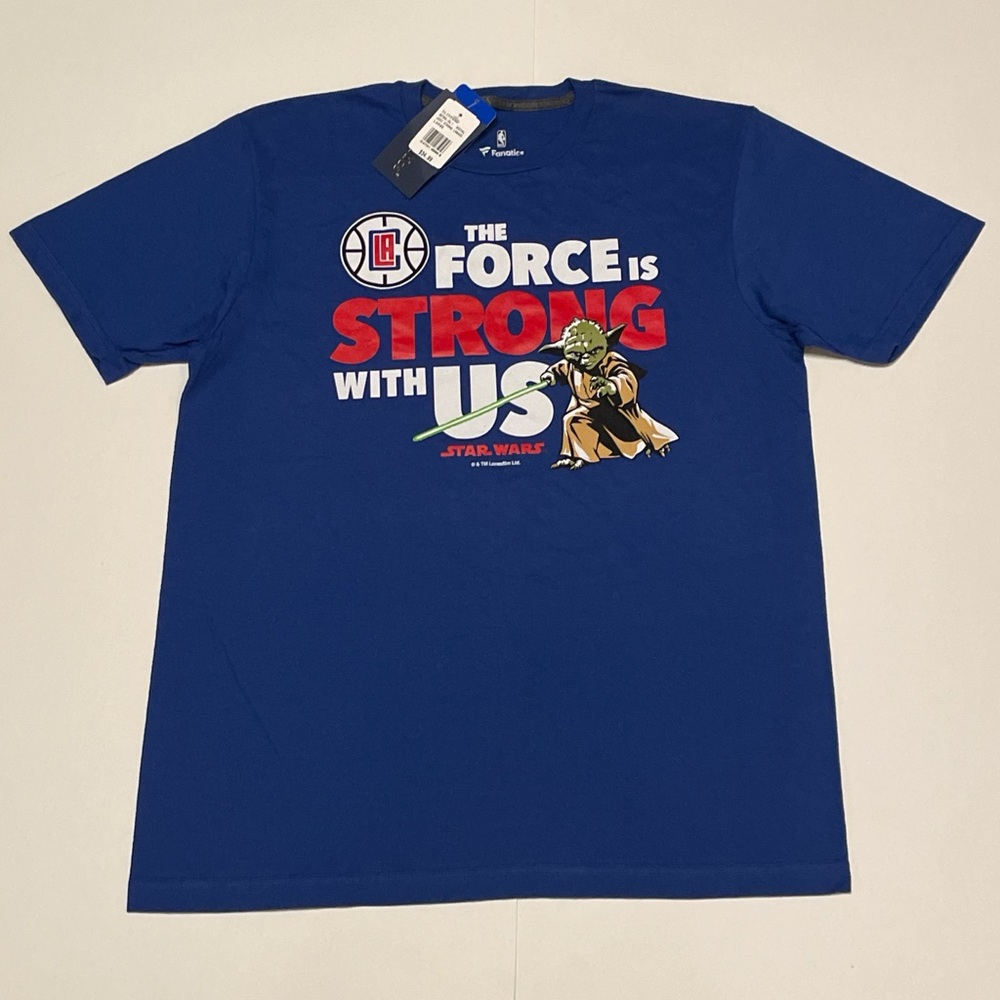 FANATICS LOS ANGELES CLIPPERS STAR WARS YODA T SHIRT (LARGE)